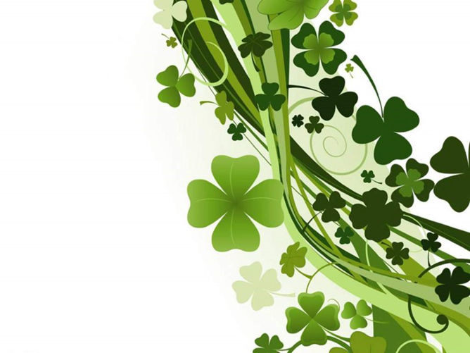 幸运四叶草PPT背景图片