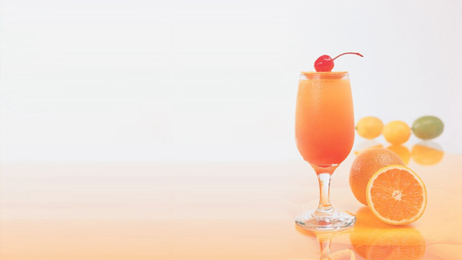 一杯橙汁橙子PPT背景图片