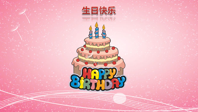 炫酷动态生日相册PPT模板