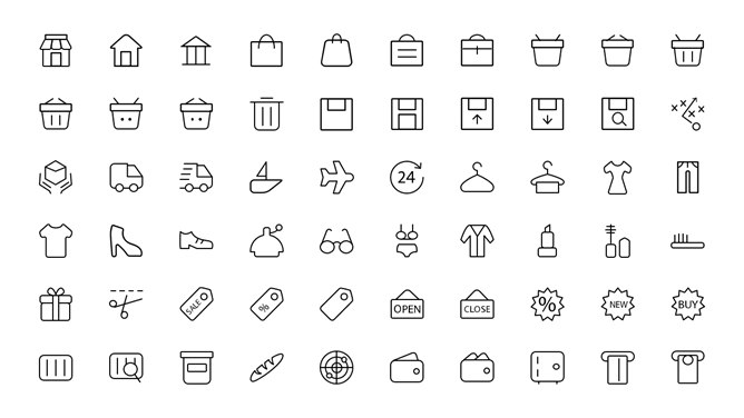 1000多个可编辑线性PPT小图标