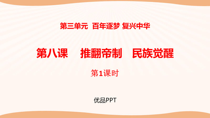 推翻帝制民族觉醒PPT课件4