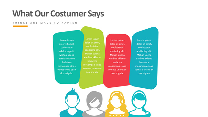 头像对话气泡框PPT素材