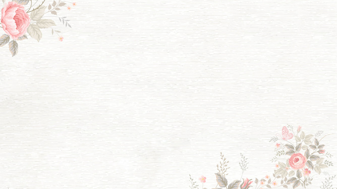 粉色水彩花朵PPT背景图片