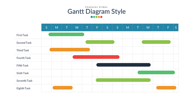 任务计划PPT甘特图素材