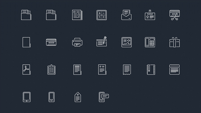 办公文件PPT小图标