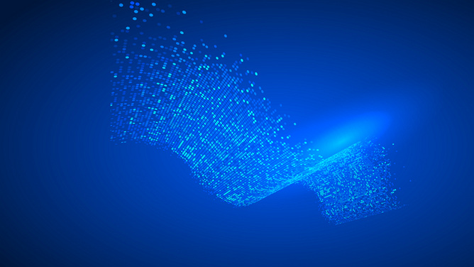 蓝色光线科技风PPT背景图片