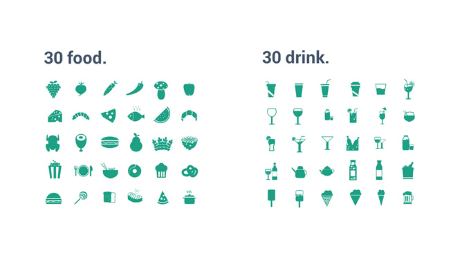 食物饮料PPT小图标