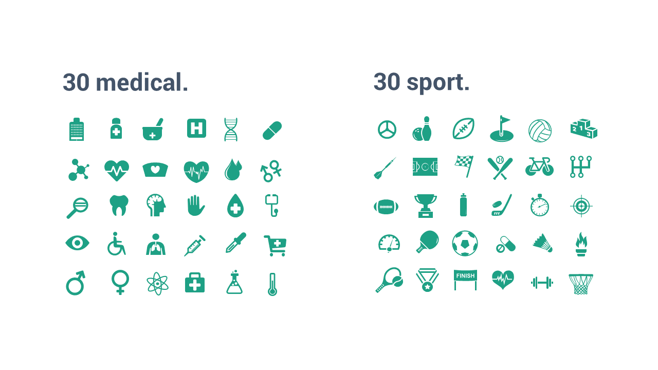 医学医疗体育运动PPT小图标